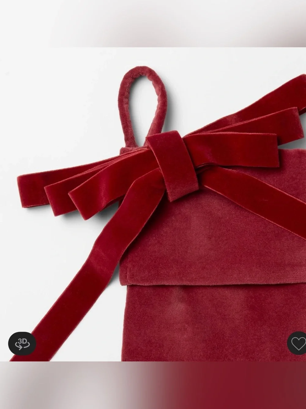 NWT Threshold with Studio McGee - Christmas Red Velvet Stocking Set